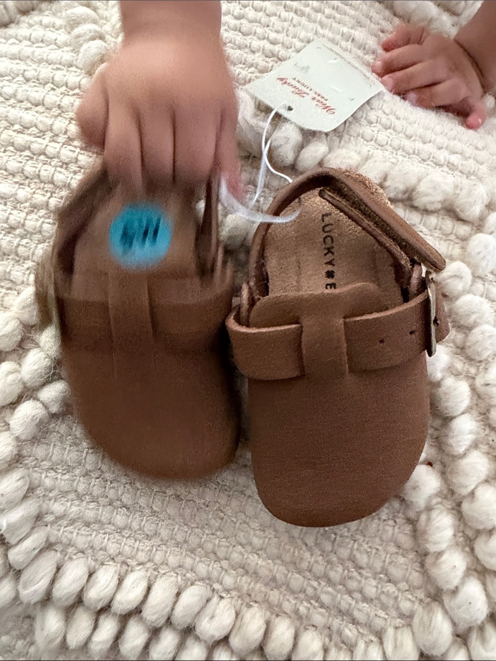 Lucky Brand Tan Baby Moccasin Sandals